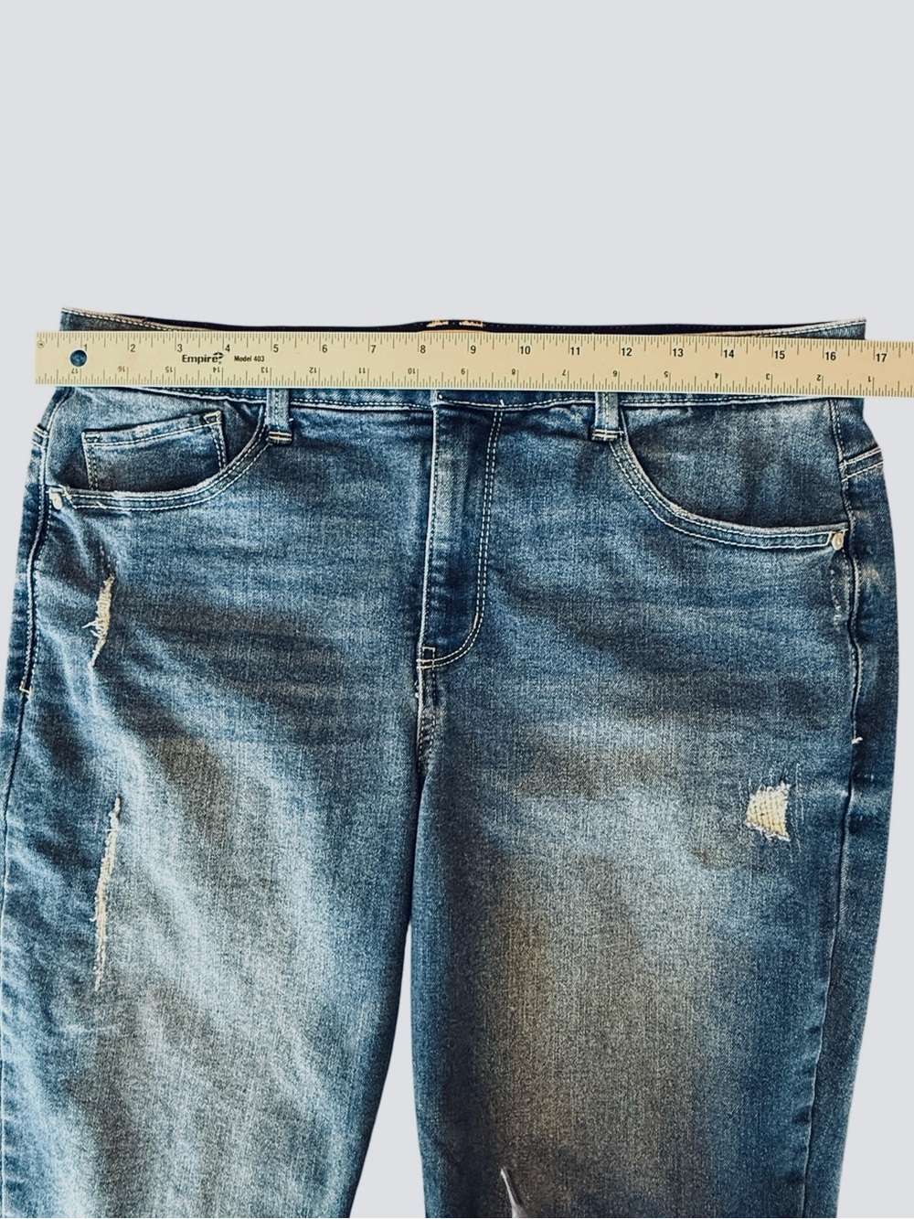 Democracy “Ab”Technology Cropped Frayed Hem Jeans Women’s Size 12 - Picture 10 of 13